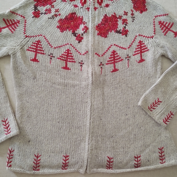 🌹Roses Embroidered Cardigan-Sweater~ by Villager Size: S - Picture 4 of 10